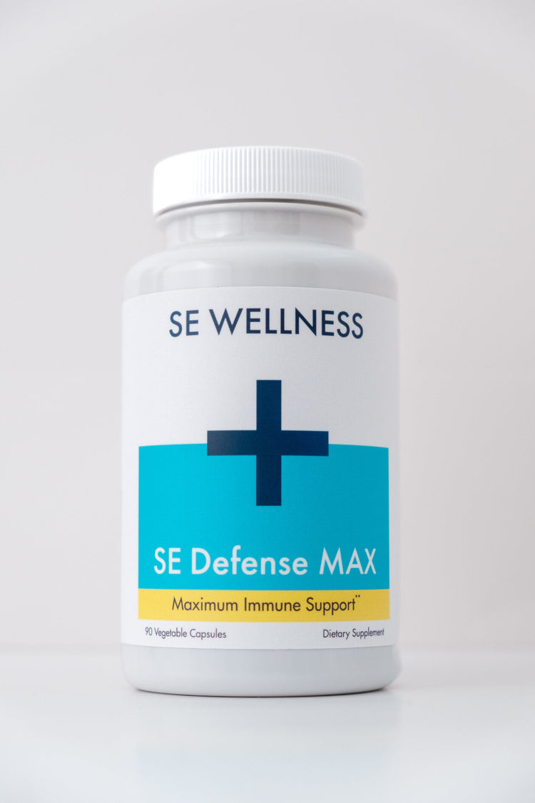 SE Defense MAX Immune Support Supplements Bottle with 90 Vegetable Capsules for Maximum Immune Support